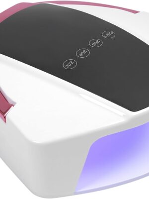Rechargeable UV Led Nail Lamp 96W Faster Gel Nail Dryer Nail Light with 4 Timer Smart Sensor Cordless UV Gel Nail Lamp Large Space Portable Handle Nail Dry Machine for Gel Nail Polish