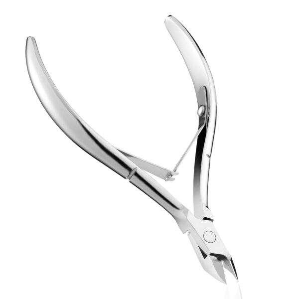 Professional Cuticle Nippers, Stainless Steel Cuticle Trimmer Nail Clippers, Remover Macicure Tool for Fingernails and Toenails, Silver