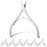8 Pieces Cuticle Trimmer Stainless Steel Cuticle Nippers Pointed Blade Dead Skin Cutter Clipper Remover Scissors Manicure Tools for Fingernails and Toenails(Silver)