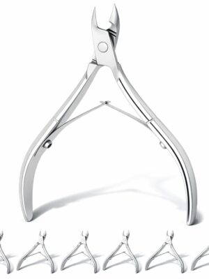 8 Pieces Cuticle Trimmer Stainless Steel Cuticle Nippers Pointed Blade Dead Skin Cutter Clipper Remover Scissors Manicure Tools for Fingernails and Toenails(Silver)