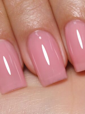 Jelly Gel Nail Polish, Pink Sheer Jelly Gel Polish Spring Summer Translucent Art Manicure Salon DIY Design 10ML