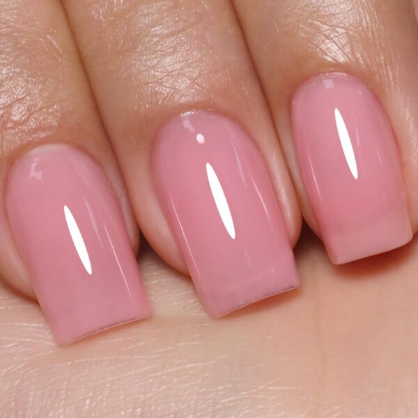 Jelly Gel Nail Polish, Pink Sheer Jelly Gel Polish Spring Summer Translucent Art Manicure Salon DIY Design 10ML