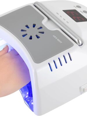 Professional 72W LED Cordless Portable Nail Lamp with Handle Rechargeable Nail Drying Lamp for Gel Polish with 3 Timer Settings and Power Indicator, Nail Dryer for Salon Home Nail Art