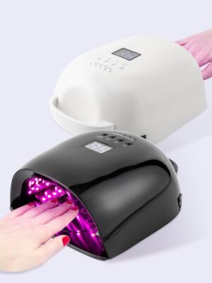 Professional Rechargeable 86W UV LED Portable Cordless Nail Lamp Machine with 4 Timer Setting and Smart Sensor Nail Dryer (White)