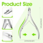 20 Pack Cuticle Trimmer Stainless Steel Cuticle Nippers Pointed Blade Nail Cuticle Cutter Dead Skin Remover Pedicure Manicure Tools Double Spring for Fingernails Toenails (Silver)
