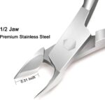 6 Packs Cuticle Trimmer with Pusher - Professional Stainless Steel Cuticle Nippers Cutter Clippers and Cuticle Remover Manicure Tools for Fingernails Toenails (silver)
