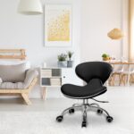 Pedicure Chair for Nail Tech,Adjustable Height, Hourglass Type Ergonomic Back Support Rolling Swivel Stool,Perfect for Massage and Salon Office Facial Spa Medical Tatoo