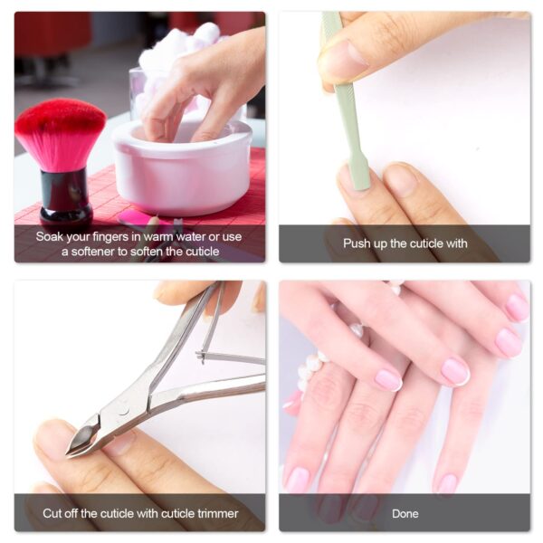 8 Pieces Cuticle Trimmer Stainless Steel Cuticle Nippers Pointed Blade Dead Skin Cutter Clipper Remover Scissors Manicure Tools for Fingernails and Toenails(Silver)